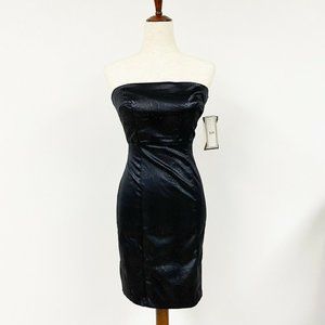 Vintage NWT La Belle Snakeskin Pu Leather Dress 4